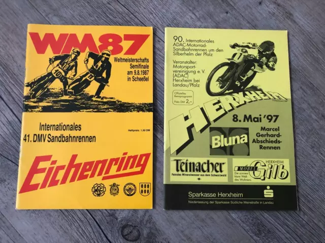 Long track / grass track programmes x 2 Germany speedway interest