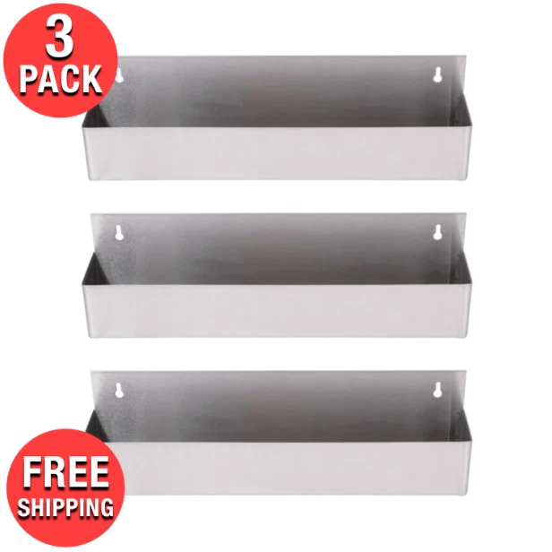 (3-Pack) Commercial Bar 22" Stainless Steel Single Tier Speed Rail Liquor Rack