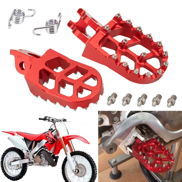 2pcs Motorcycle Foot Pegs Pedal CNC For CR125 CR250 CRF250R CRF250X CRF450R