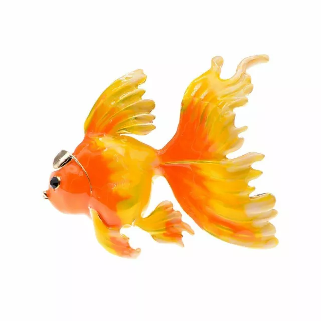 Gold Fish Women Brooches Cute Animal Design Brooch Pin Enamel Jewelry Handmade