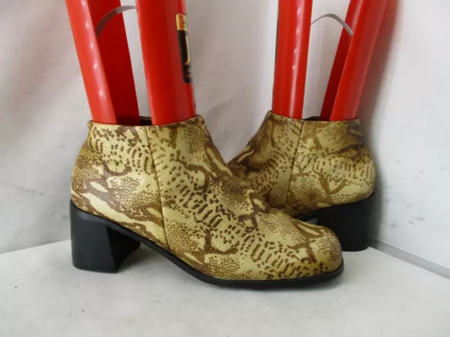 Navid O Nadia Snake Print Zip Ankle Boots Womens Size 11