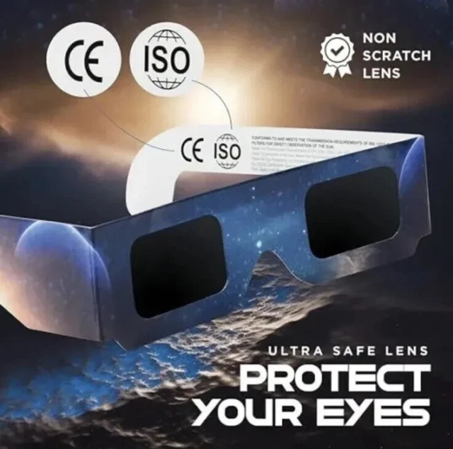 SOLAR ECLIPSE GLASSES NASA ISO Approved 2024 ( 5 Pack ) New 8.99
