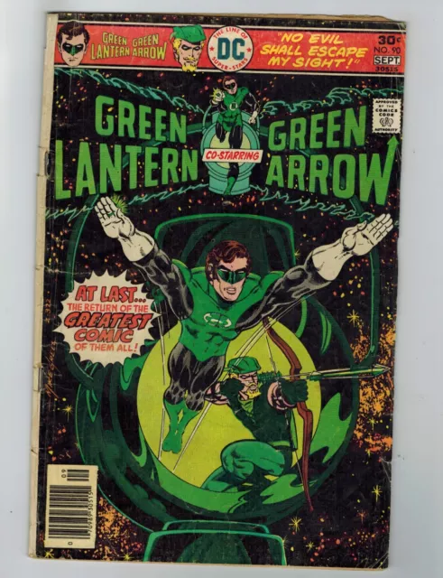 Green Lantern Co-Starring Green Arrow #90 Comic Book September 1976 DC Comics
