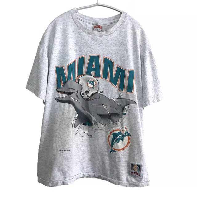 90S USA NFL Vintage Miami Dolphins 1993 T Shirt Men s XL American Football Sin