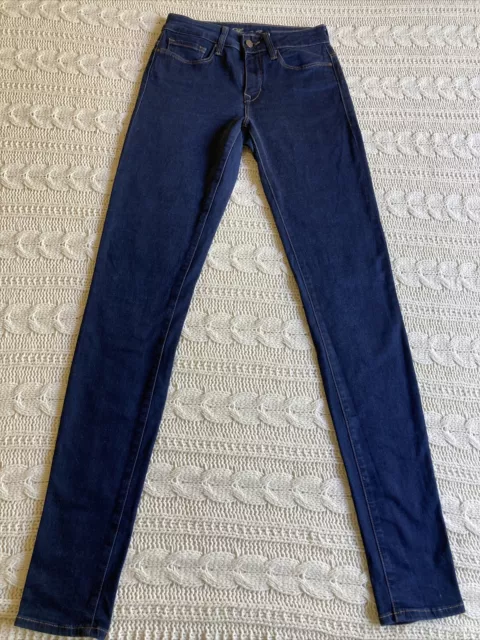 Mavi size 26 W 34 L Alissa High Rise Skinny Leg Dark Blue Denim Jeans. Classic 5