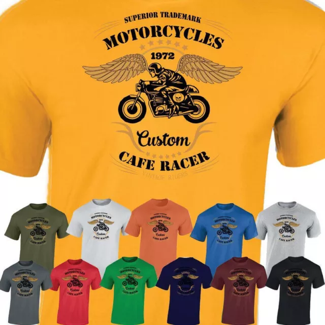 T-shirt personalizzata Cafe Racer uomo donna unisex biker moto appassionati bici