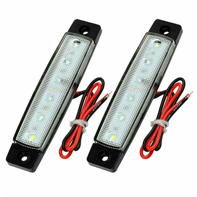 2x Marine Boat 6 LED Lamp Cabin Deck Courtesy Light Stern Transom Lights White