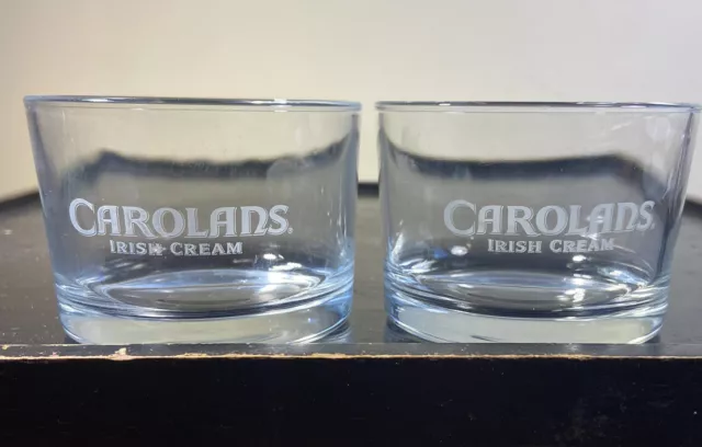 Carolans Irish Cream 7 Oz Short Lowball Glasses-Set Of 2