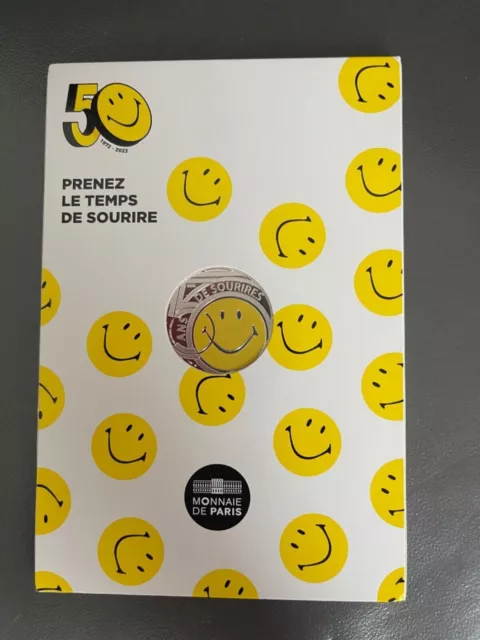 France 2022 pièce de 10 euros argent Smiley