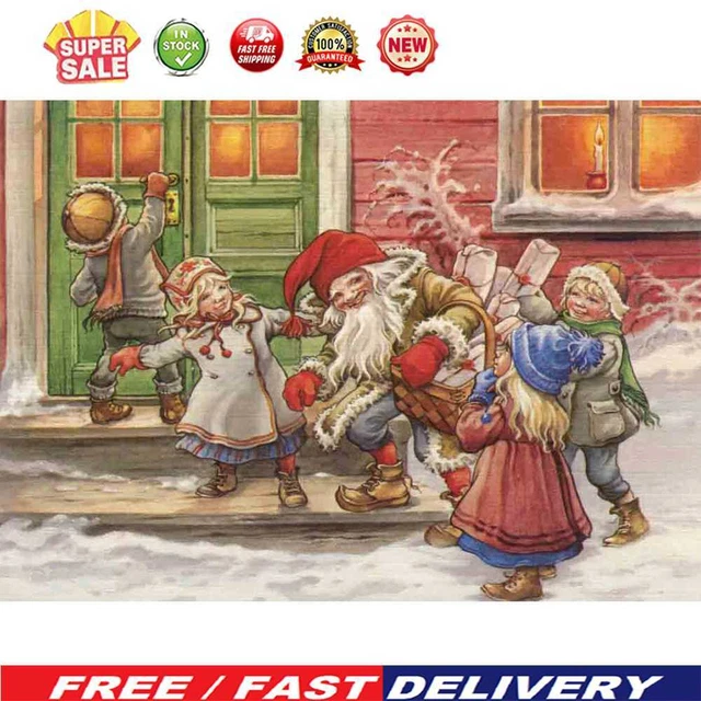 (DE9633) Pintura de mosaico de diamantes redondos taladro completo de Santa Claus para cuenta A