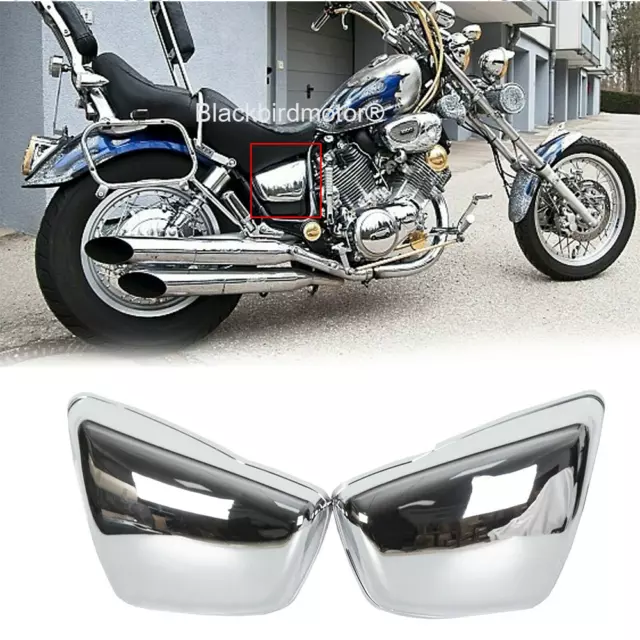 CHROME LEFT RIGHT Battery Side Cover For Yamaha 700 750 1000 1100