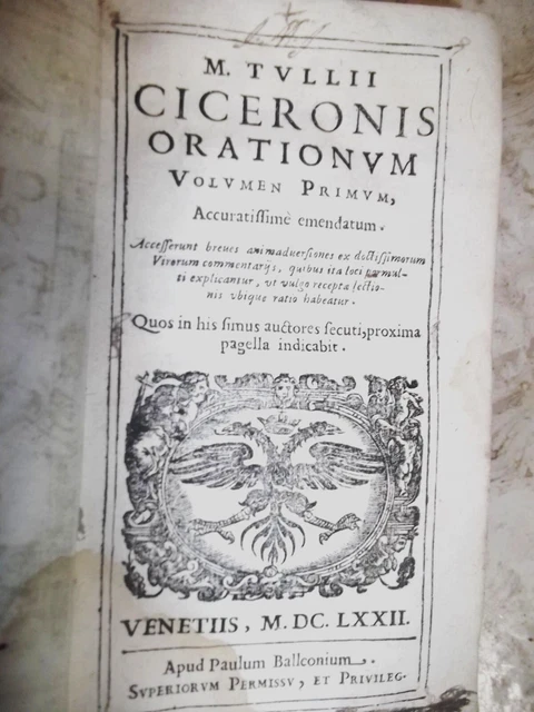 1677 Ciceronis Orationum Di M Tullii