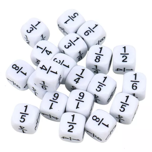 Math Toys Mathematical Arithmetic Cube Fraction Dice Fractional Number Dices