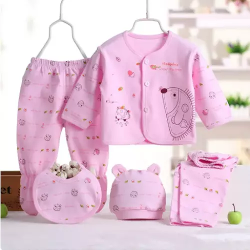 5-er Set Neugeborenes Baby Kleidungsset, Baby Jungen Mädchen Kleidung Größe 0-3M