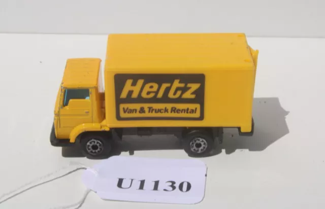 Matchbox MB72 Yellow Dodge Hertz Truck Fair to good FNQHotwheels U1130