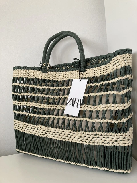 Zara plaited sales shopper bag
