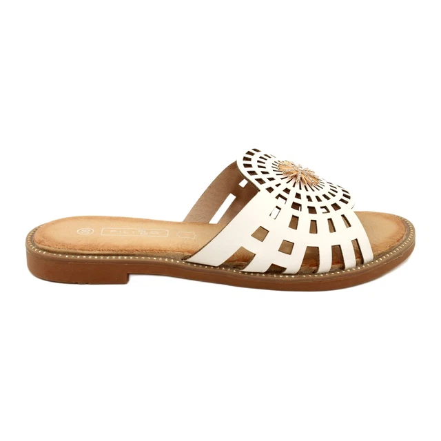 Ciabatte Da Bagno Donna Limnos - Alla Moda Con Tacco - Bianco Taglia 40 Stretta - 2