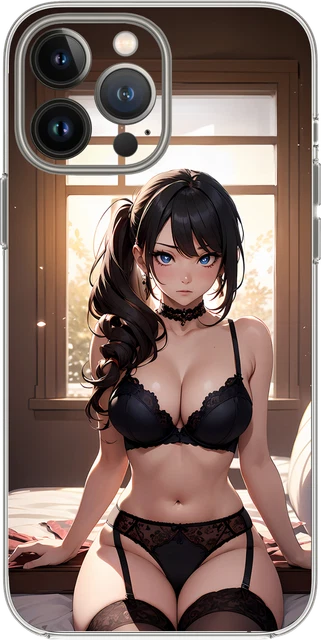 Punk Emo Goth Girl Cute Anime Waifu Case Cover Silicone