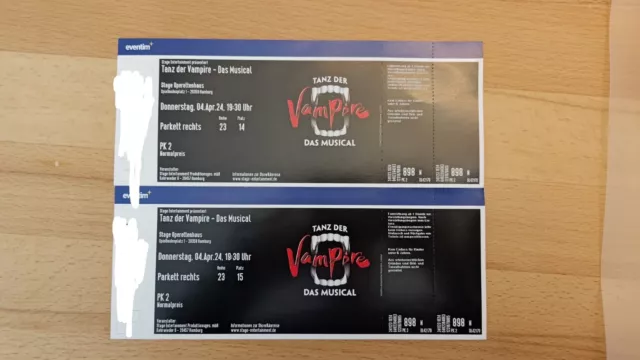 Tickets Tanz der Vampire Musical 4. April