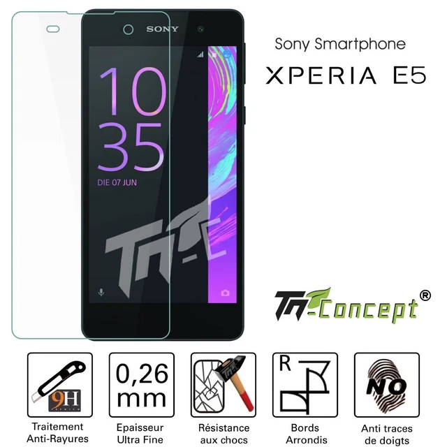 TM-CONCEPT® VERRE TREMPÉ Pour Sony Xperia E5 - 0,26mm Radian 2,5D EUR 14,90 - FR