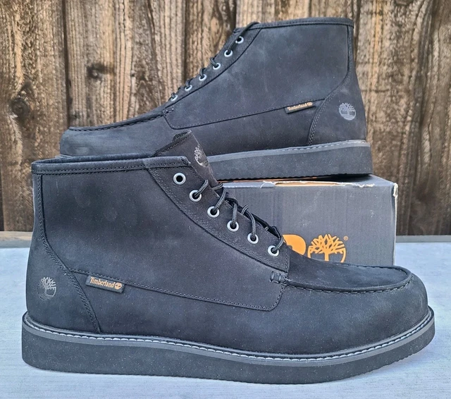 Timberland Newmarket Mid Lace Black Leather Boots Mens Shoes $115rt sz 12 Timberland Newmarket Mid Lace Black Leather Boots Mens Shoes  main image 3