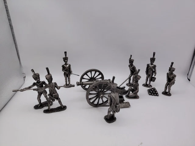 Les Étains Du Prince Napoléon - Canon De Gribeauval Avec Attelage - Empire