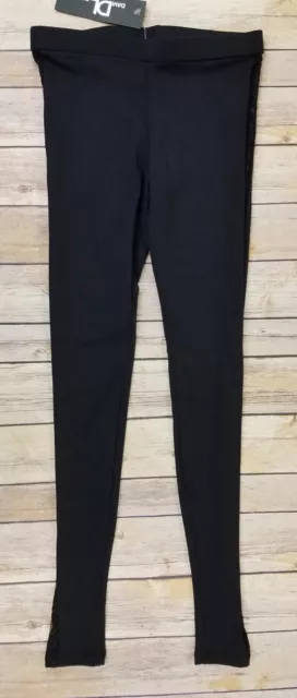 David Lerner Legging With Lace Trim Women Size XS Black NEW B11