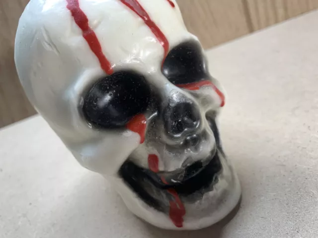 Vintage Gurley Novelty Candle Bloody Skull Halloween Decor Made in USA 3