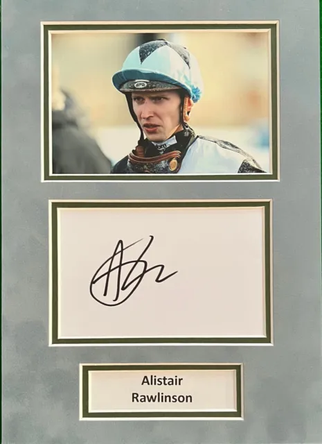 Alistair Rawlinson Hand Signed A4 Mounted Photo Display Horse Racing Autograph