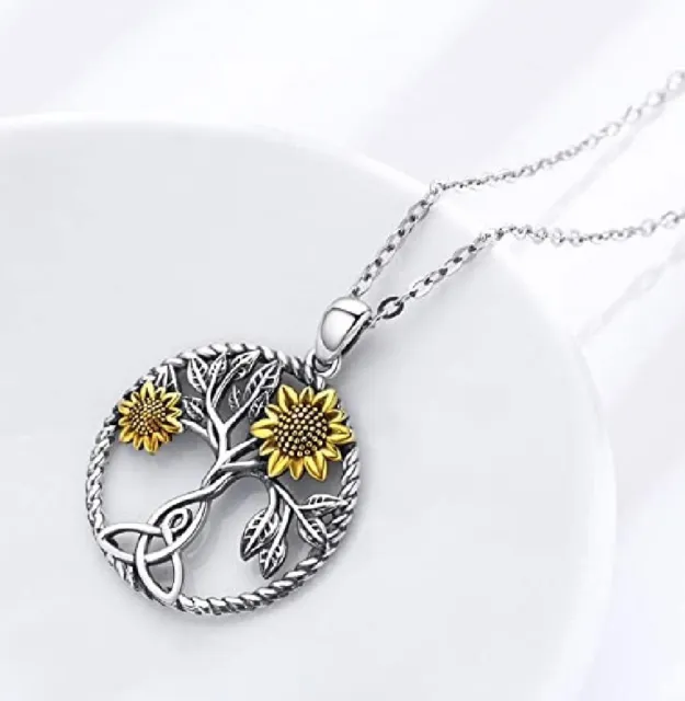 Sunflower Necklace Alloy Tree of Life Necklace Ladies pendant