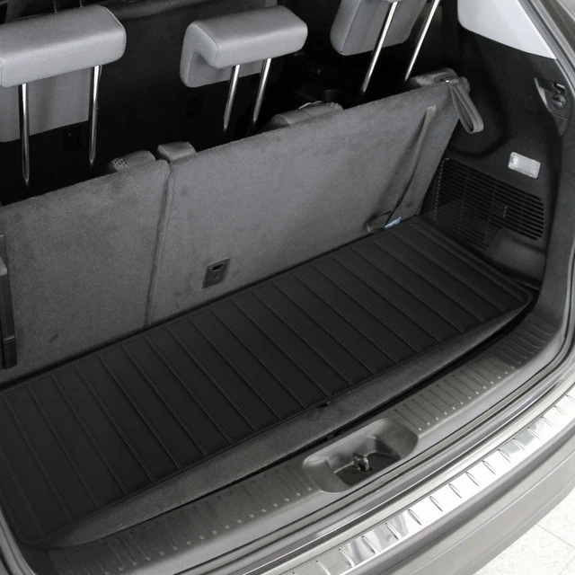 Heavy Duty Cargo Liner Mat Faux Leather 14" Flat Stripe For SUV Truck  Black