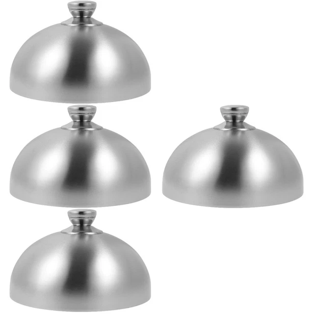 4x Stainless Steel Dish Cover Dome Plate Cover Stainless Steel Food Cover