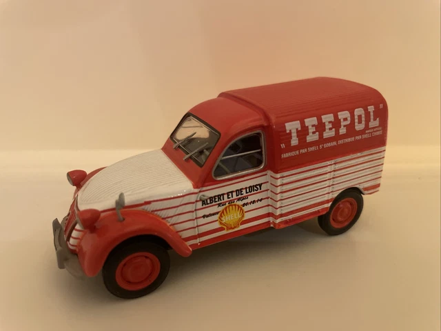 2CVAP54 voiture 1/43 ELIGOR Autoplus CITROËN 2CV n°33 camionette TEEPOL SHELL