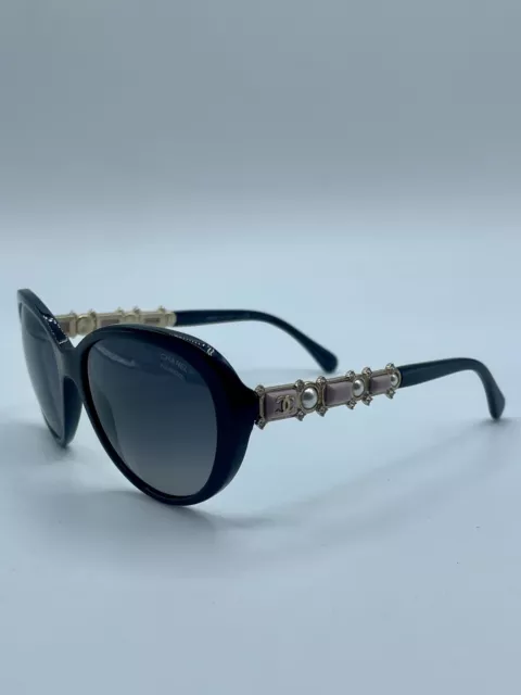 CHANEL BLACK ACETATE Cat Eye Frame Bijou Faux Pearl Sunglasses-5336 $599.99  - PicClick