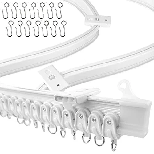 UrbanRed Flexible Bendable Ceiling Curtain Track, 5 Meters (16.4FT), Ceiling ...