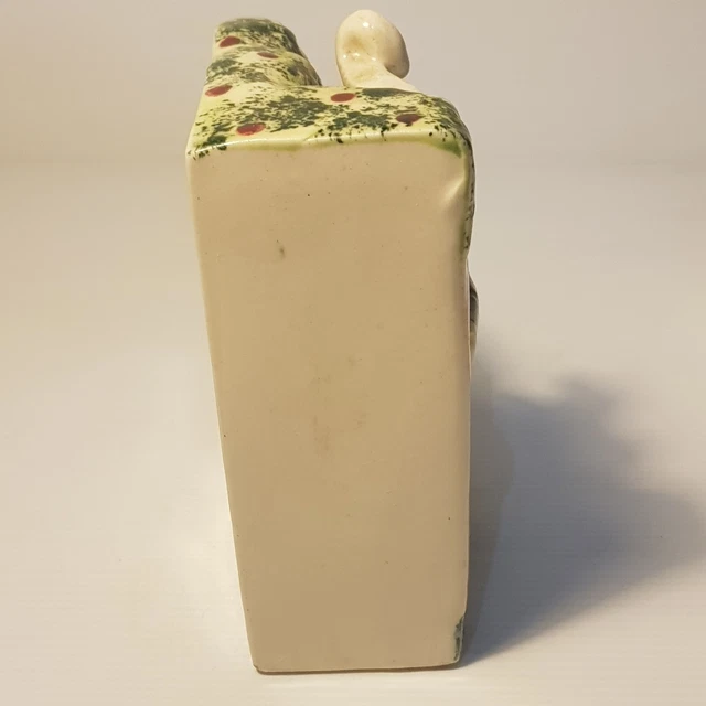 Pottery Elephant bookend Vintage Hand painted Studio art 2