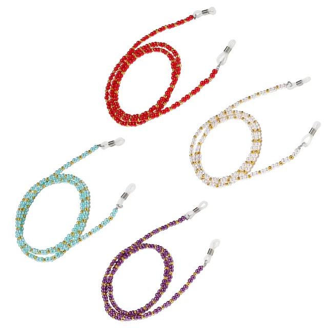 4 PCS Reading Glasses Chain Eye Glass Holders Eyeglass Lanyard Glasses Strap