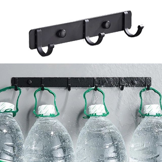 Aluminum 3 To 6 Hooks Key Coat Clothes Door Holder Rack Hook Wall Mounted Hanger
