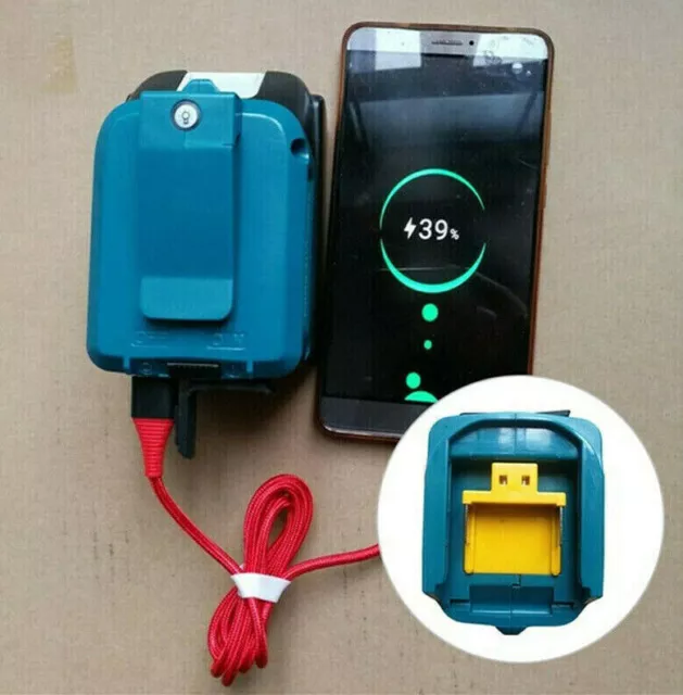 USB Ladeadapter Ladegerät ​für Makita BL1430 ADP05 BL1830 BL1850 14,4V 18V Akku
