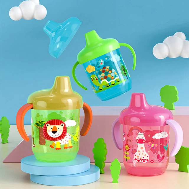 Gobelet d'apprentissage pour bébé avec poignée Flip Bouteille d'eau étanche