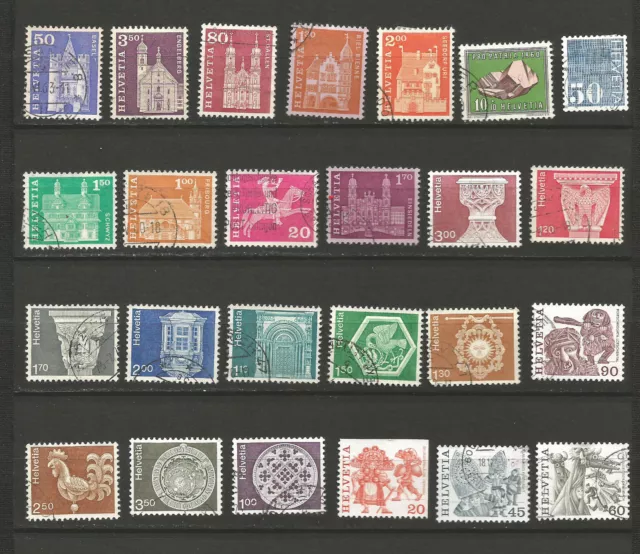 un lot de 25 timbres oblitérés Suisse /T6125