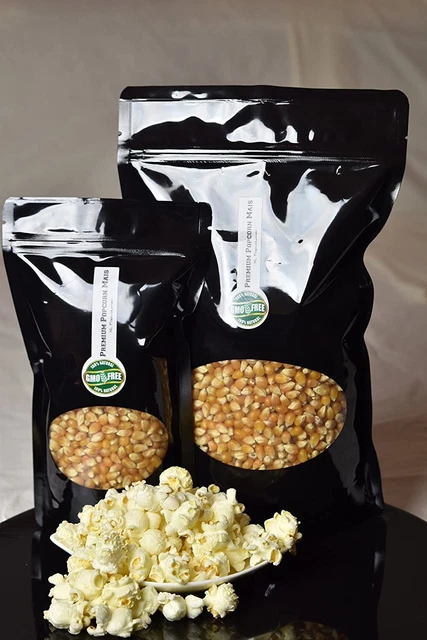 (9,89 EUR/kg) Premium Popcorn Kinopopcorn Mais 1 Kg frische Beutel XL Gen Frei