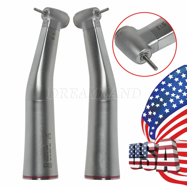 1PC Dental 1:5 Increasing Contra Angle Handpiece Red Ring Push Spray fit X95 NSK