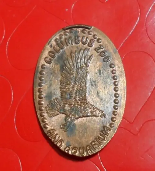 Columbus Zoo & Aquarium elongated penny Ohio USA cent Eagle copper souvenir coin