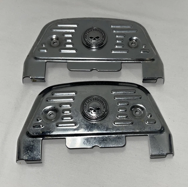 HARLEY DAVIDSON WILLIE G. Skull Passenger Footboard Pan Covers Pair £80