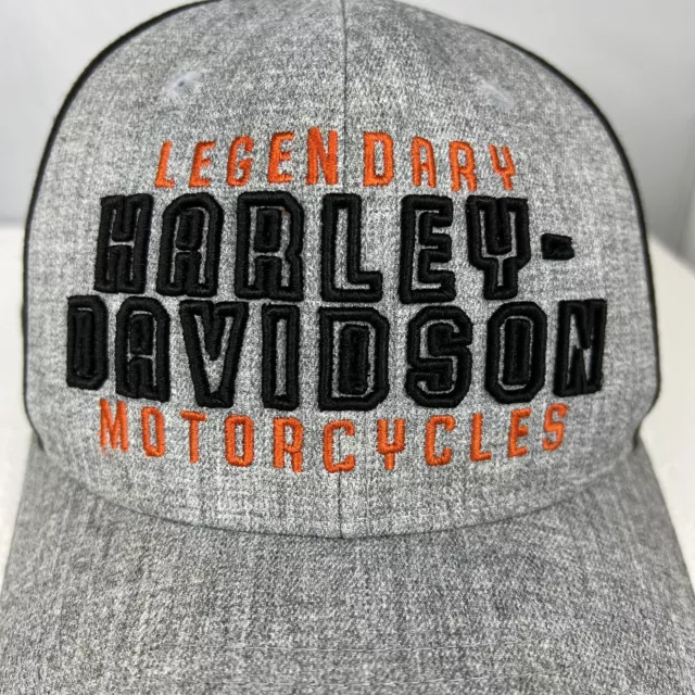 Harley Davidson Chico, CA Logo Gray Graphic Fitted Baseball Hat Cap Size S/M