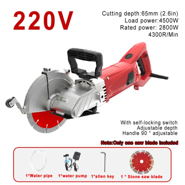 220V Cutting Machine Electric Wall Chaser Slotting Machine Tool 65mm Wall Groove