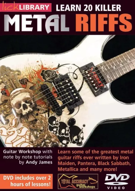 Lick Library LEARN TO PLAY 20 KILLER METAL RIFFS Guitar Lesson Video DVD