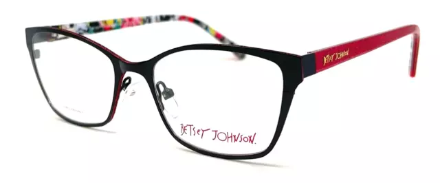 BETSEY JOHNSON - TWINKLE BLK 51/17/135 - BLACK / RED - NEW Authentic EYEGLASSES