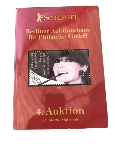 Briefmarken Auktionskatalog Schlegel 4.Auktion Mai 2009, sehr gut            186